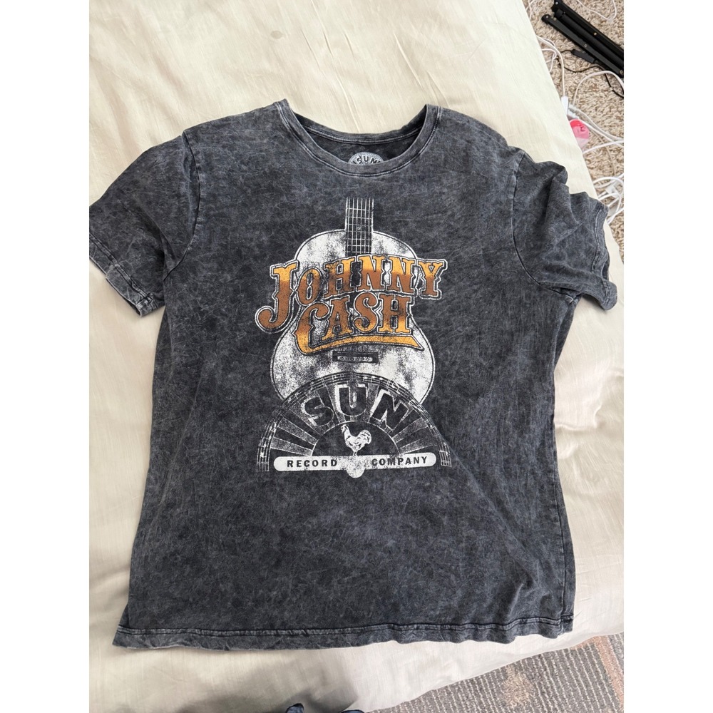 Johnny Cash Sun Records Tee L‎ Mineral Wash Vintage Graphic Band Shirt